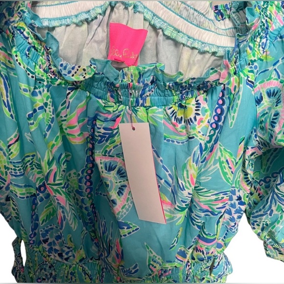 NWT Lilly Pulitzer Louisa Off the Shoulder Dress XL - Picture 5 of 6